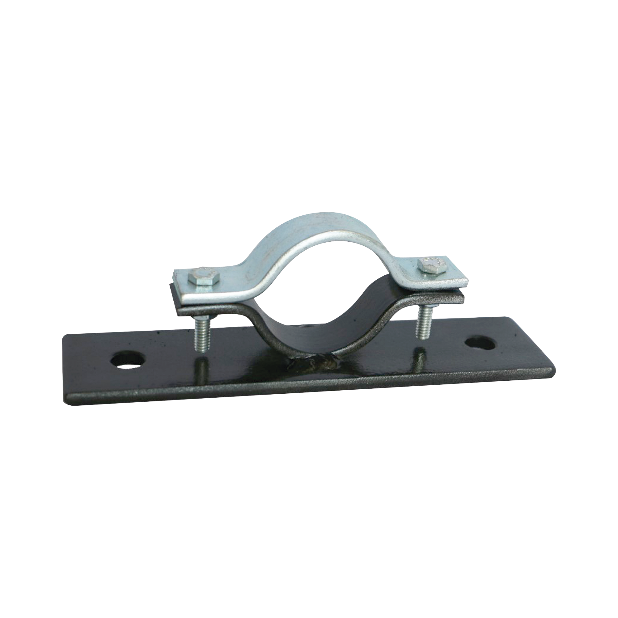 Abrazadera Doble Omega, fabricada en Acero para instalaciÃ³n de mÃ¡stil de 2" en muros verticales