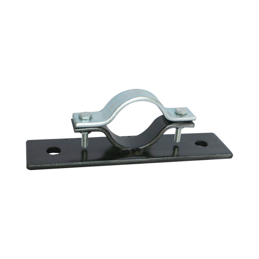 Abrazadera Doble Omega, fabricada en Acero para instalaciÃ³n de mÃ¡stil de 2" en muros verticales