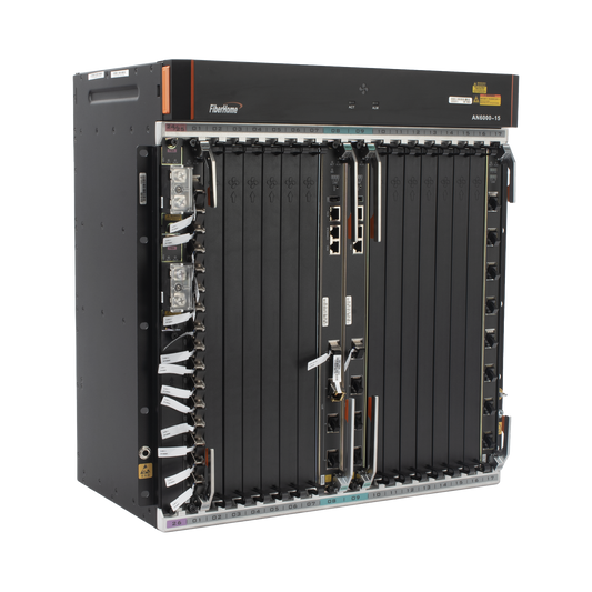 OLT Carrier Class Modular GPON, 14 Ranuras de Servicio, Incluye 1 Tarjeta de Servicio, Doble fuente -48Vcc, 11 UR, GestiÃ³n por UNM2000, CLI, Incluye InstalaciÃ³n de software UNM2000, (Interoperabilidad con ONUÂ´s de Terceros sin Costo)