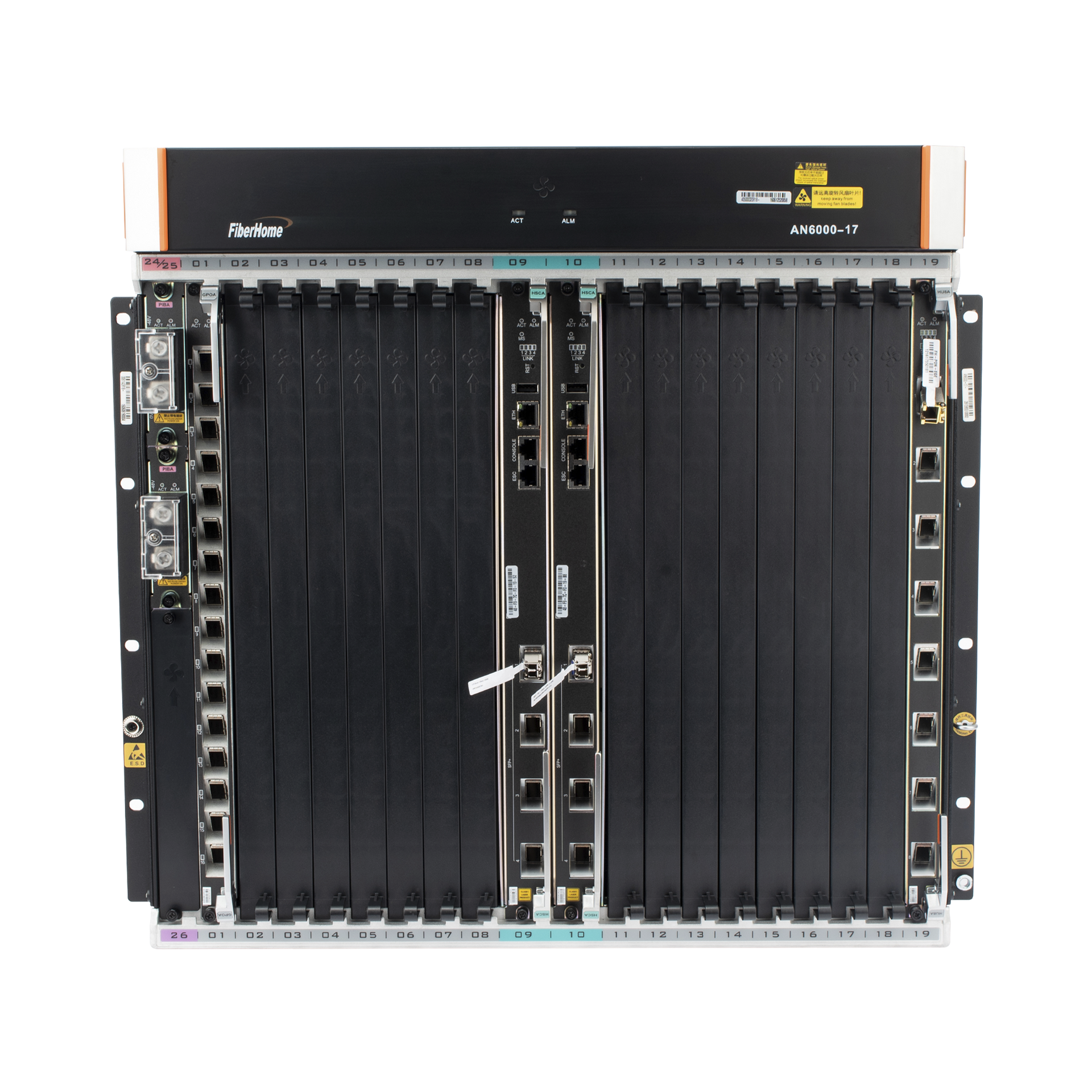 OLT Carrier Class Modular GPON, 16 Ranuras de Servicio, Incluye 1 Tarjeta de Servicio, crecimiento hasta 256 puertos GPON o 128 XGPON, GestiÃ³n por UNM2000, CLI, (Incluye InstalaciÃ³n de Software UNM2000)
