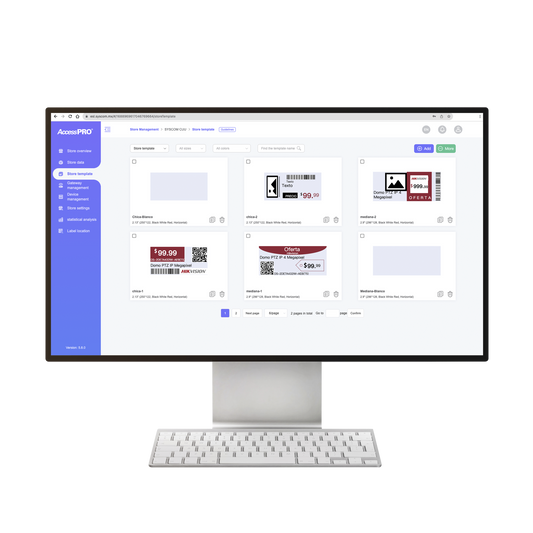 Licencia Anual Para GestiÃ³n de AccessPro ESL Cloud / Etiqueta de Tinta ElectrÃ³nica / ESL / 100% Nube / 1 Tienda