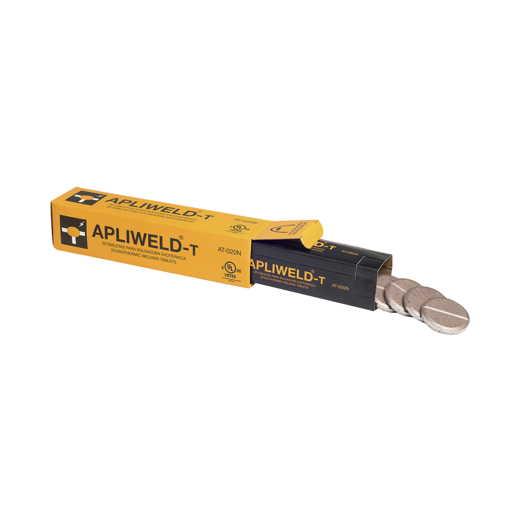 Apliweld-T. Tabletas de Compuesto para Soldadura ExotÃ©rmica (DiÃ¡metro 43 mm). 20 Piezas.