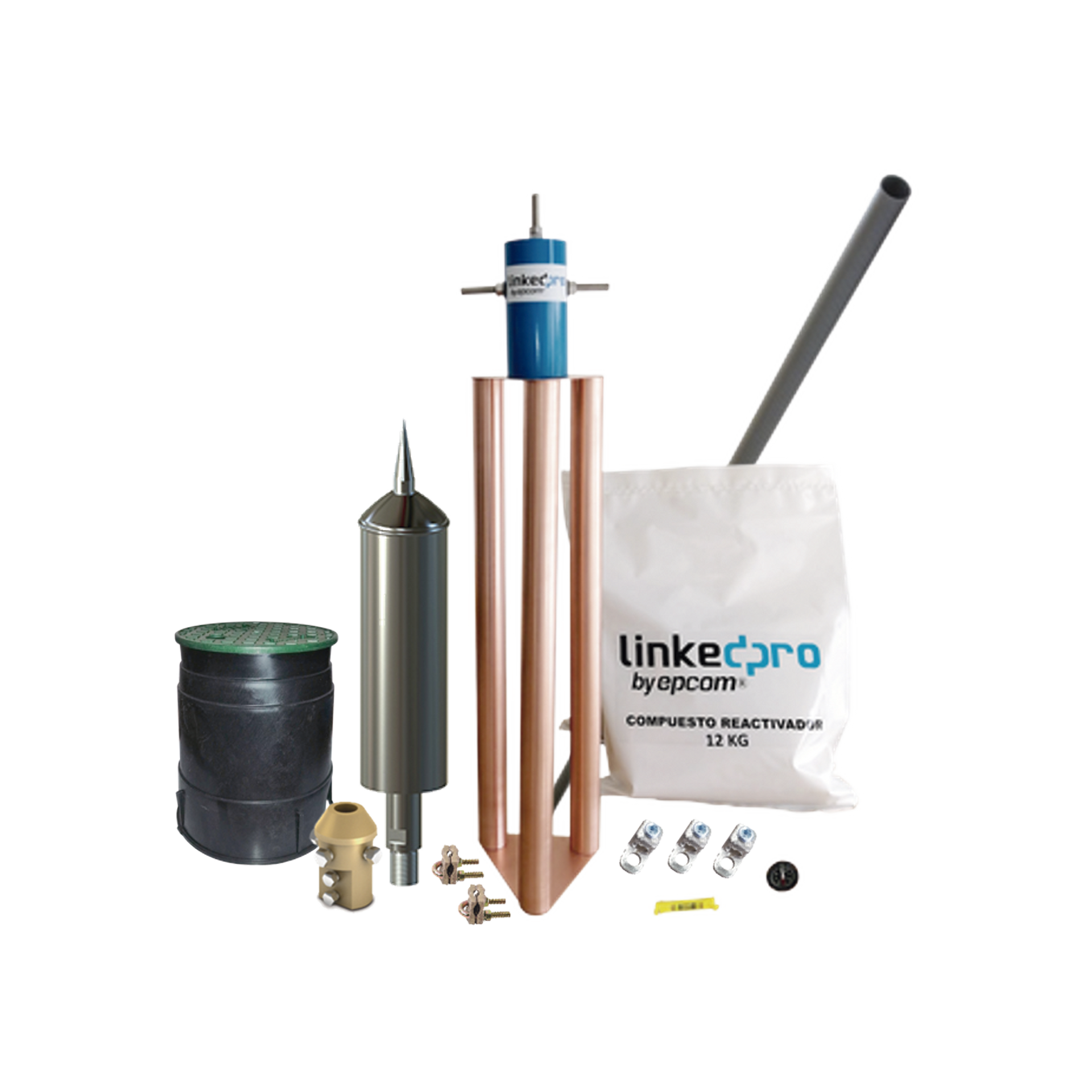 Kit Pararrayo PDC Flash Captor, Avance de Cebado:15 Âµs. DiÃ¡metro de ProtecciÃ³n MÃ¡x: 70 m. Incluye Electrodo y Accesorios p/Torre.