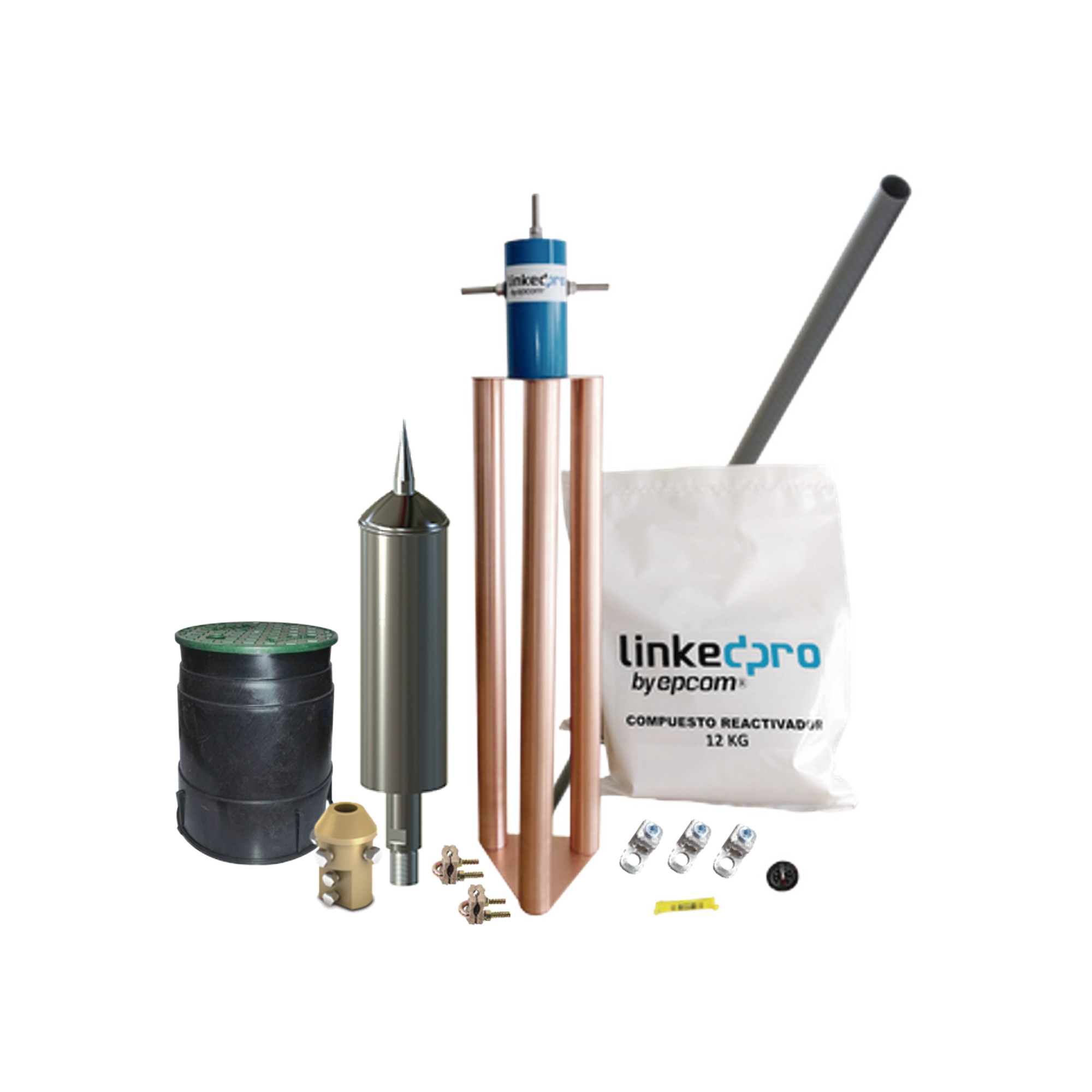 Kit Pararrayo PDC Flash Captor, Avance de Cebado:15 Âµs. DiÃ¡metro de ProtecciÃ³n MÃ¡x: 70 m. Incluye Electrodo y Accesorios p/Torre.
