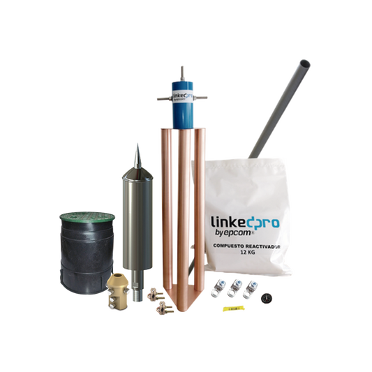 Kit Pararrayo PDC Flash Captor, Avance de Cebado:15 Âµs. DiÃ¡metro de ProtecciÃ³n MÃ¡x: 70 m. Incluye Electrodo y Accesorios p/Torre.