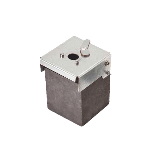 Molde de grafito vertical uniÃ³n en T vertical de cable de 1/0 AWG (50mmÂ²) (pasante) con Varilla de 5/8 In (terminal).