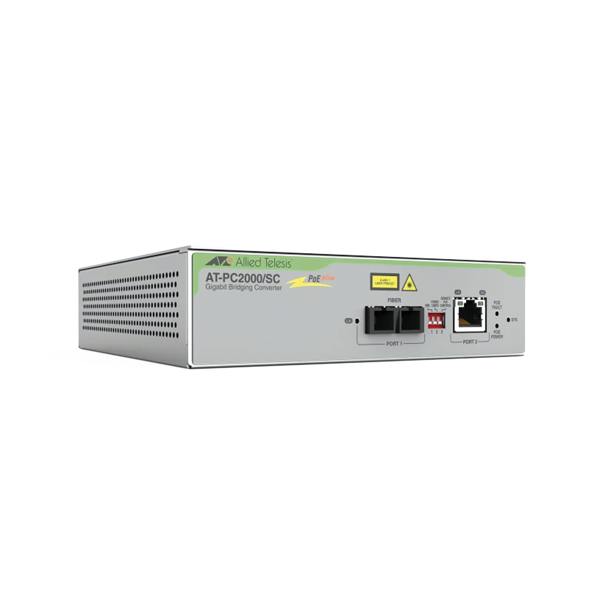 Convertidor de medios Gigabit Ethernet PoE+ a fibra Ã³ptica, conector SC, multimodo (MMF), distancia hasta 550 m