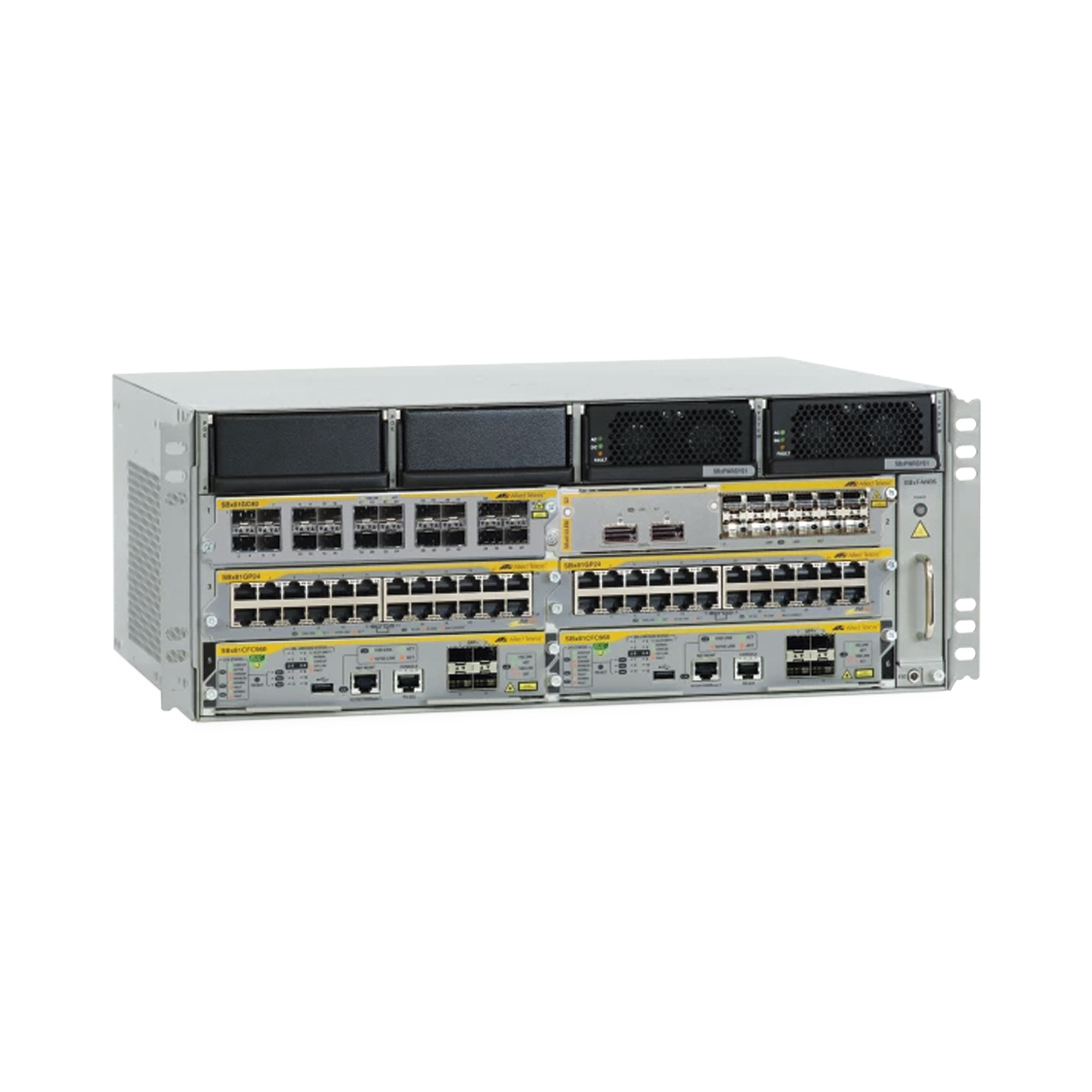 (SBx8106) Chasis de 6 ranuras de montaje en rack con bandeja de ventilador