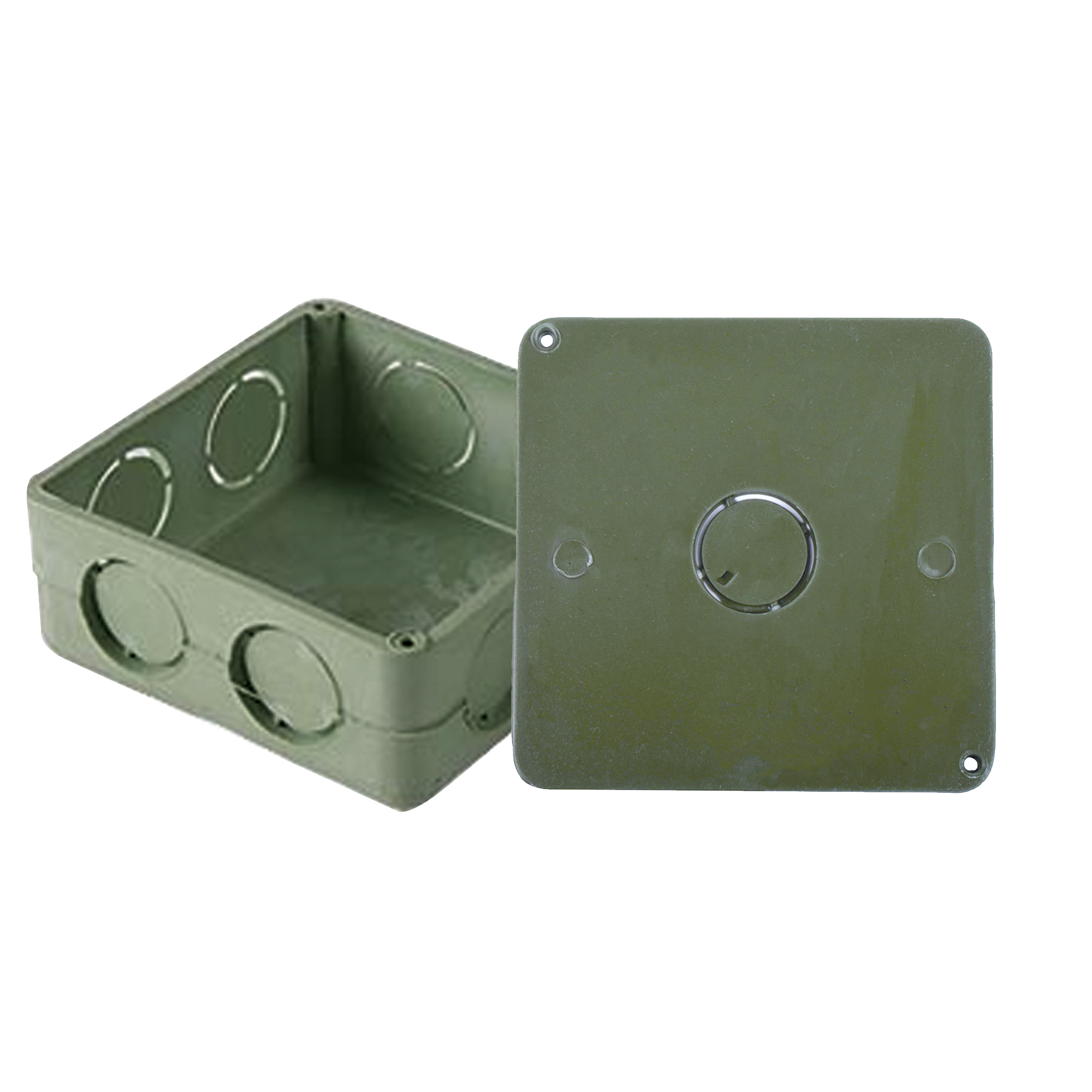 Caja Cuadrada y Tapa de 1" para instalaciones con tuberÃ­a PVC Conduit pesado.
