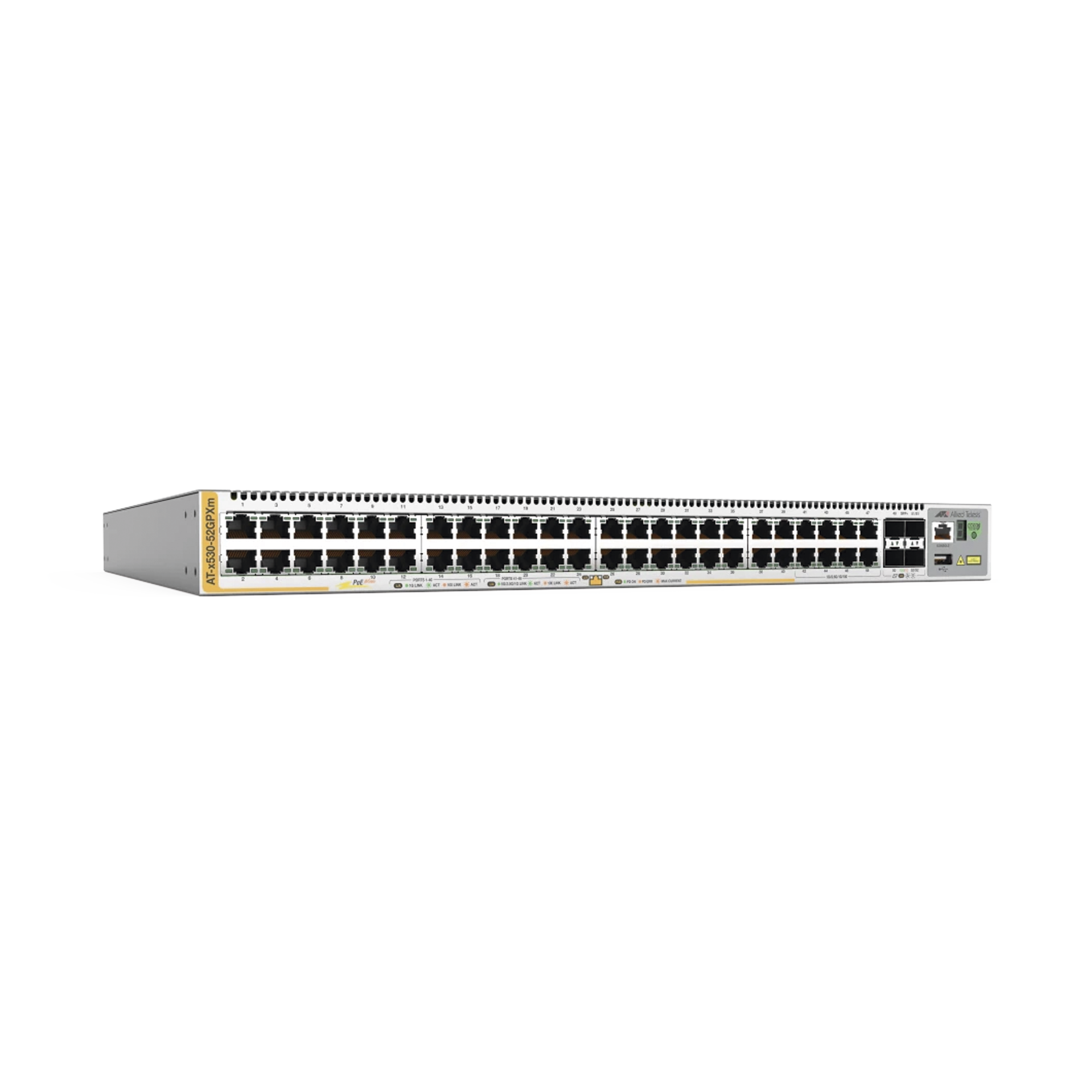 Switch PoE+ Stackeable Capa 3, 40 x 10/100/1000 Mbps + 8 x 100M/1/2.5/5G Multigigabit, 4 x SFP+ 10 G, hasta 720 W, fuente redundante