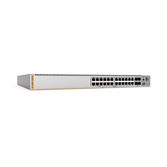 Switch Inteligente Empresarial para DistribuciÃ³n,  PoE+, Stackable, Capa 3, 24 puertos Gbps + 4 puertos SFP+ 10 G, 740 W, Doble fuente PSU, Serie x530L
