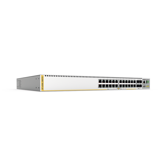 Switch inteligente de distribuciÃ³n o core, Stackeable, Capa 3, 24 x 1000 Mbps + 4 x SFP+ 10 G, Doble fuente de alimentaciÃ³n redundante