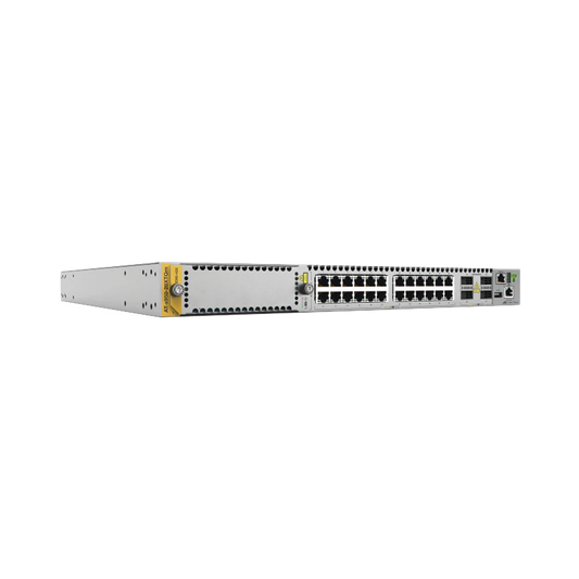 Switch Stackeable Capa 3, 24 puertos 1/2.5/5/10G RJ45, 4 x 40G/100G QSFP+/QSFP28, 1 ranura de expansiÃ³n