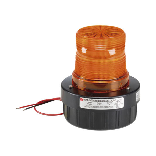CombinaciÃ³n de intermitente seÃ±al audible/visual, Listado por UL y cUL a 24 VCD color Ãmbar, hasta 95 dB a 1m