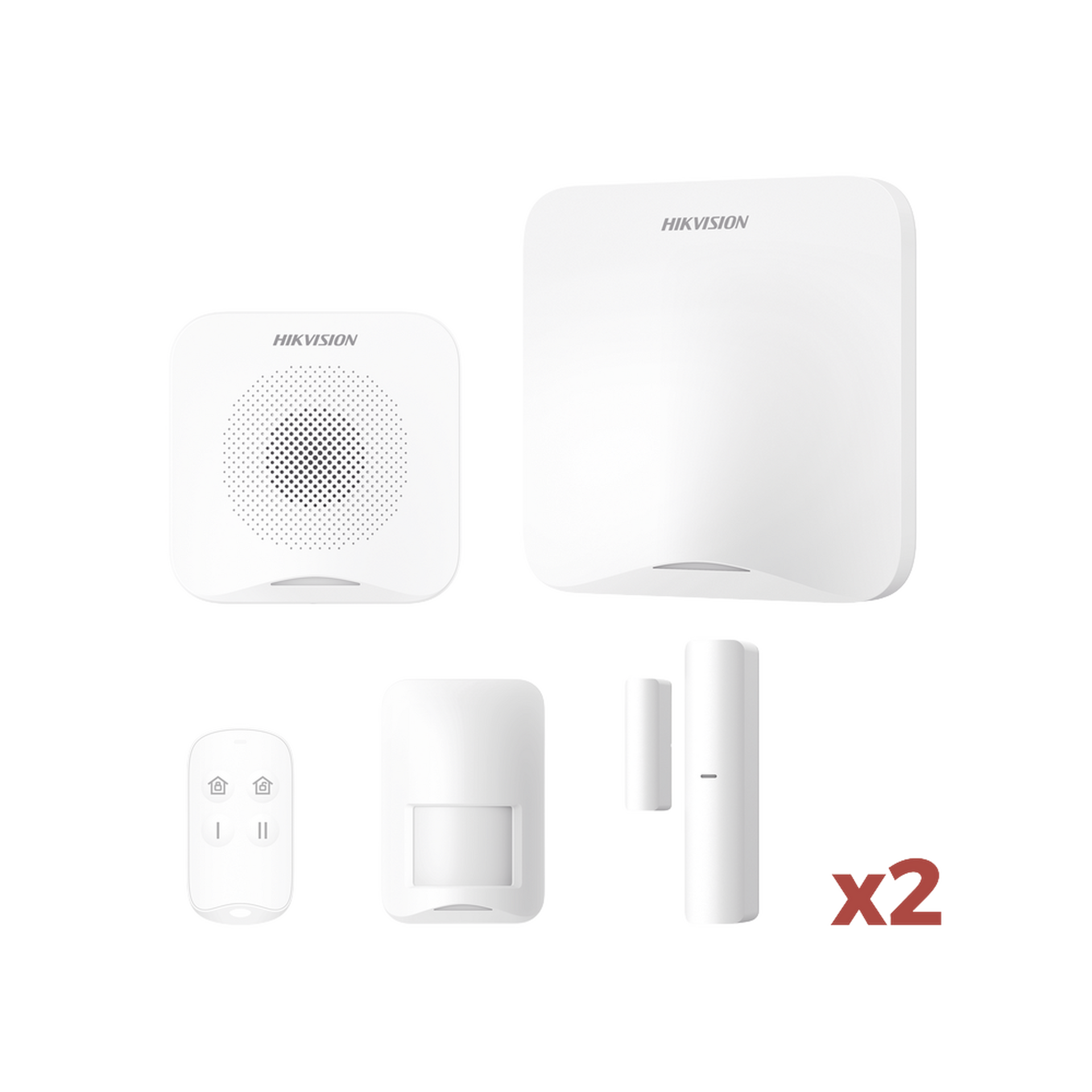 (AX HOME) KIT de Alarma AX HOME / Incluye: 1 Hub con baterÃ­a de respaldo / 1 Llavero / 1 PIR / 2 Contactos MagnÃ©ticos / 1 Sirena / Wi-Fi / 3G/4G / Compatible con Hik-Connect P2P y Hik-Partner PRO