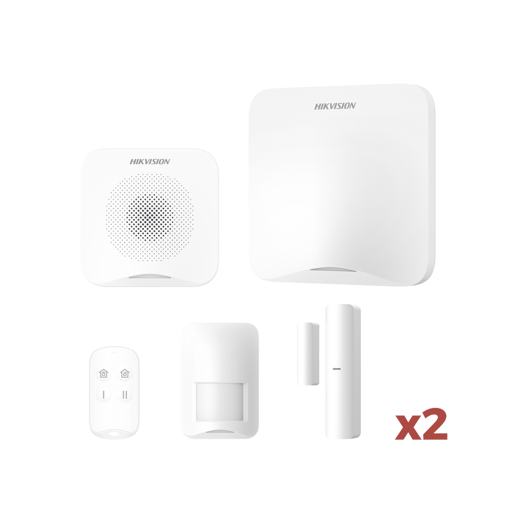 (AX HOME) KIT de Alarma AX HOME / Incluye: 1 Hub con baterÃ­a de respaldo / 1 Llavero / 1 PIR / 2 Contactos MagnÃ©ticos / 1 Sirena / Wi-Fi / 3G/4G / Compatible con Hik-Connect P2P y Hik-Partner PRO