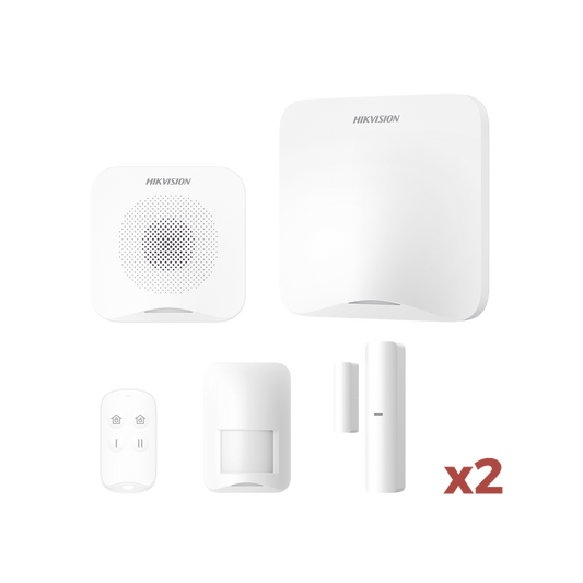 (AX HOME) KIT de Alarma AX HOME / Incluye: 1 Hub con baterÃ­a de respaldo / 1 Llavero / 1 PIR / 2 Contactos MagnÃ©ticos / 1 Sirena / Wi-Fi / 3G/4G / Compatible con Hik-Connect P2P y Hik-Partner PRO