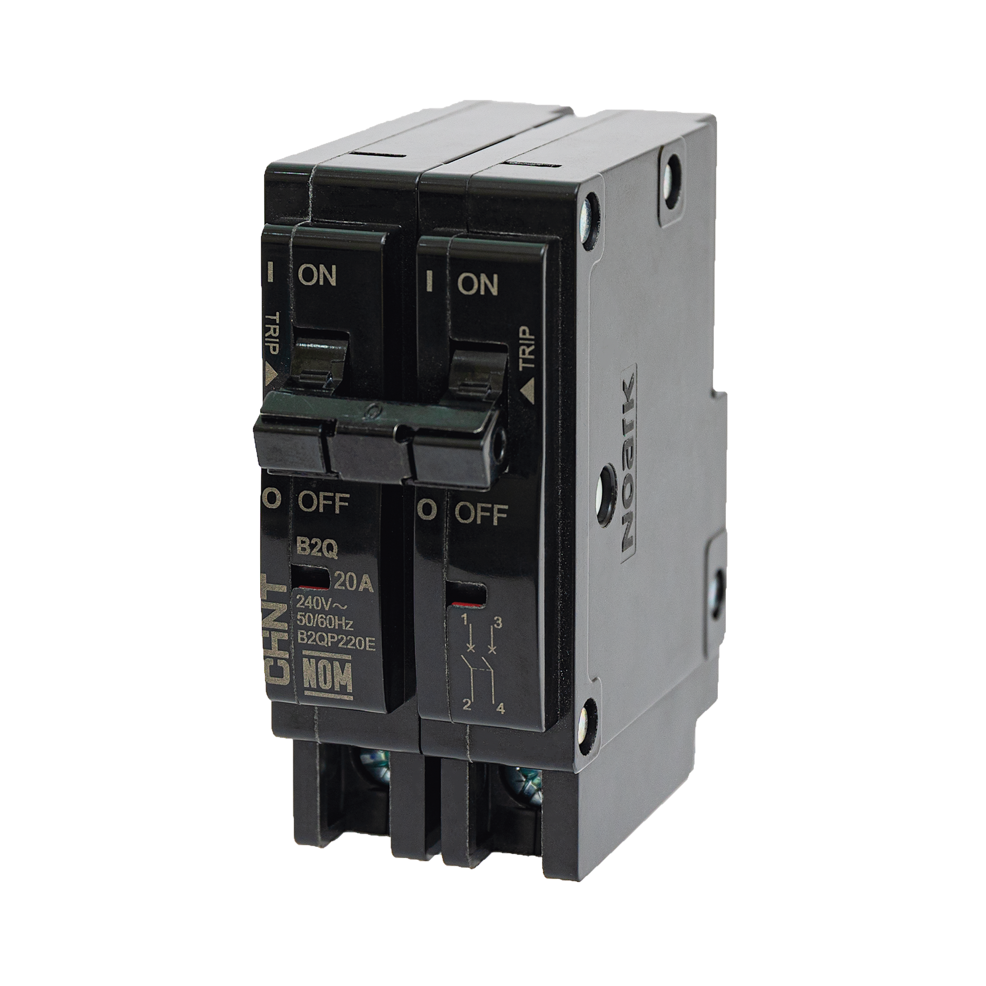 Interruptor TermomagnÃ©tico Enchufable, Serie: B2Q, 2P, 15A, 240V  (SKU:1002278)