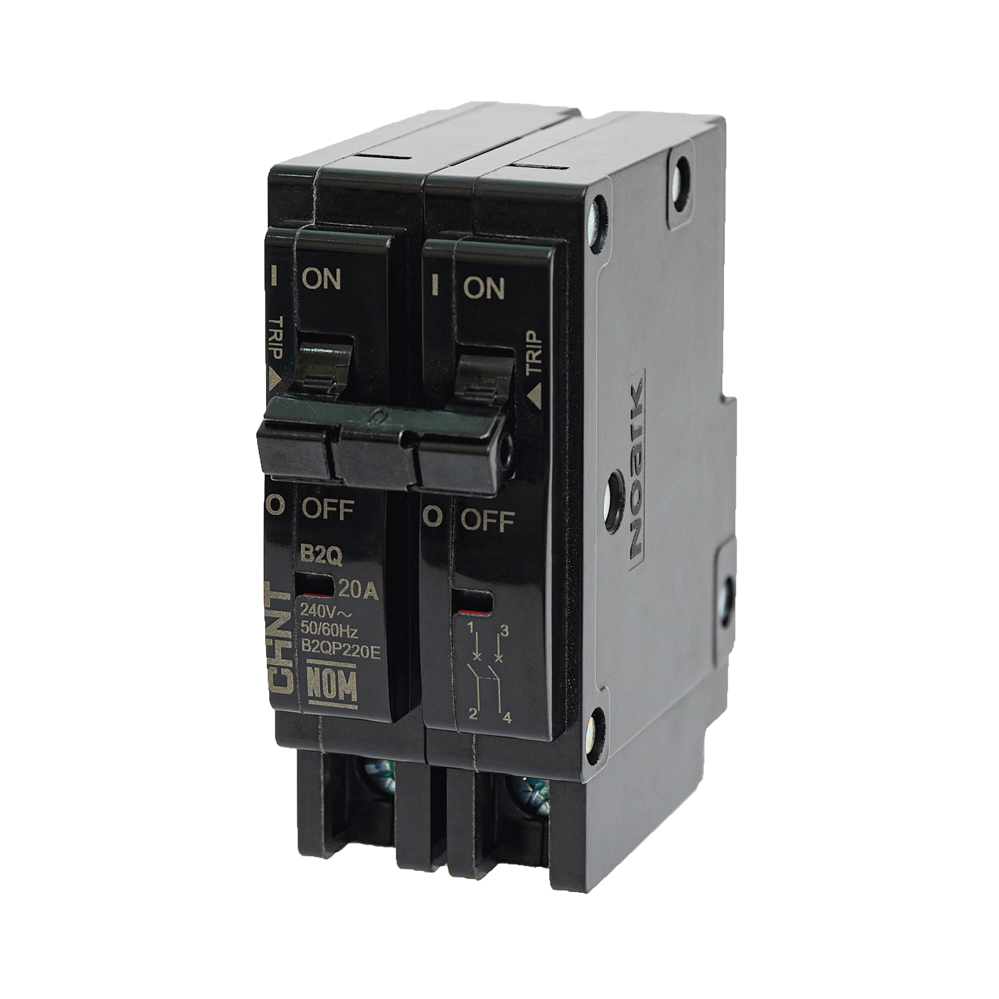 Interruptor TermomagnÃ©tico Enchufable, Serie: B2Q, 2P, 15A, 240V  (SKU:1002278)