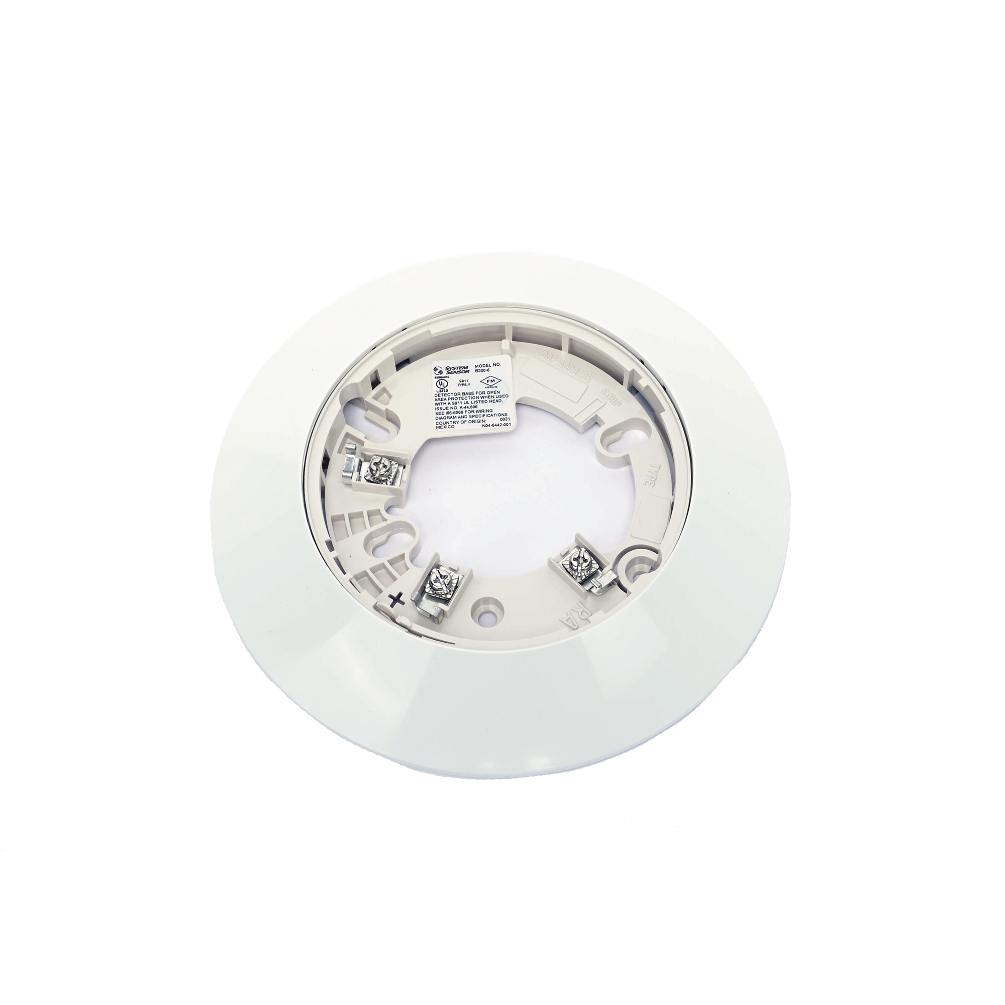 Paquete con 10 Piezas / Base de 6 Pulgadas B300-6 / Para detectores Notifier, Farenhyt, Silent Knight y Fire-Lite / Color Blanco