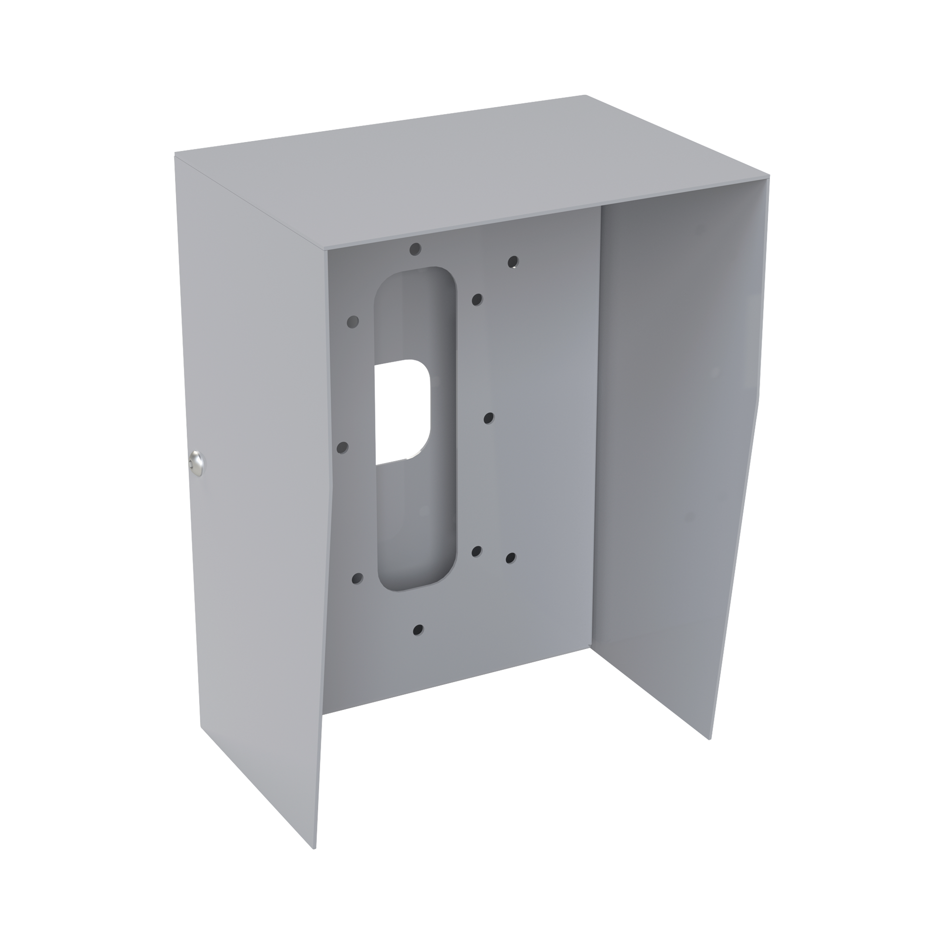 Cubierta Industrial para montaje de Porteros IP Fanvil y Grandstream, pintura electrostÃ¡tica color gris.