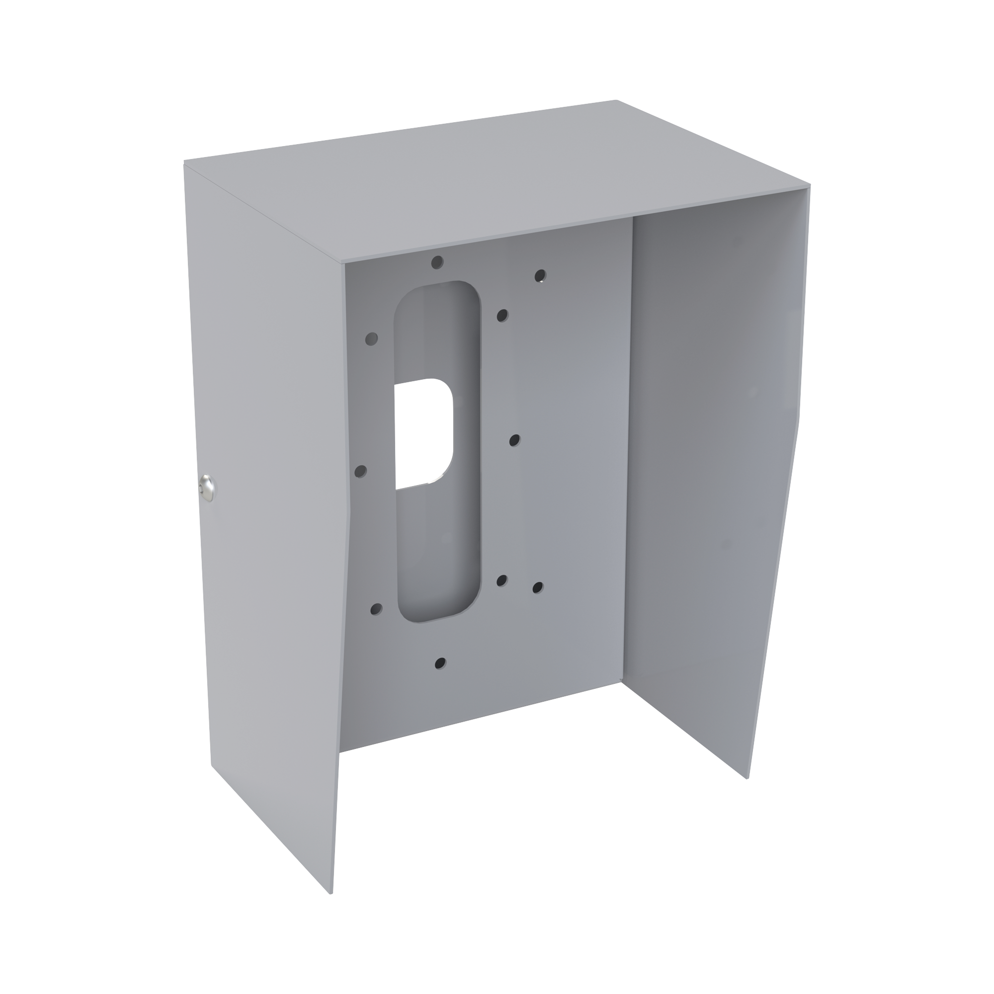 Cubierta Industrial para montaje de Porteros IP Fanvil y Grandstream, pintura electrostÃ¡tica color gris.