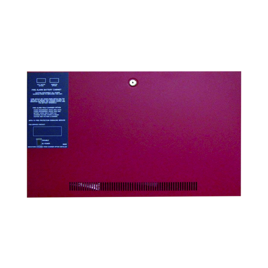 Gabinete para dos baterÃ­as de respaldo de 55 AH. Para aplicaciones en sistemas de detecciÃ³n de incendio (FAS).