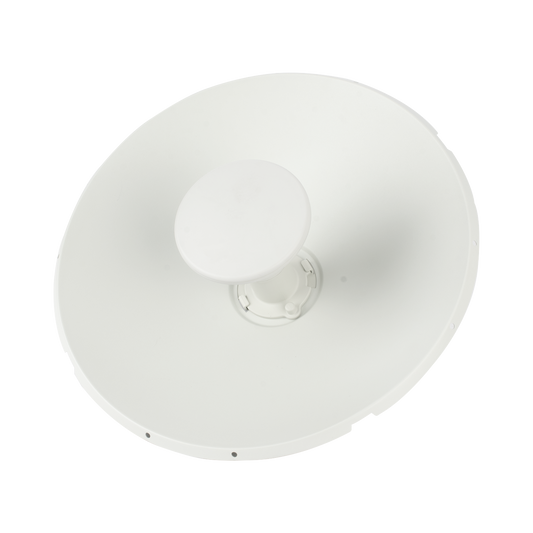Antena direccional tipo plato de 25 dBi / Rango de frecuencia de 5.150 a 7.125 GHz / MIMO 2X2 / Para climas Hostiles IP67