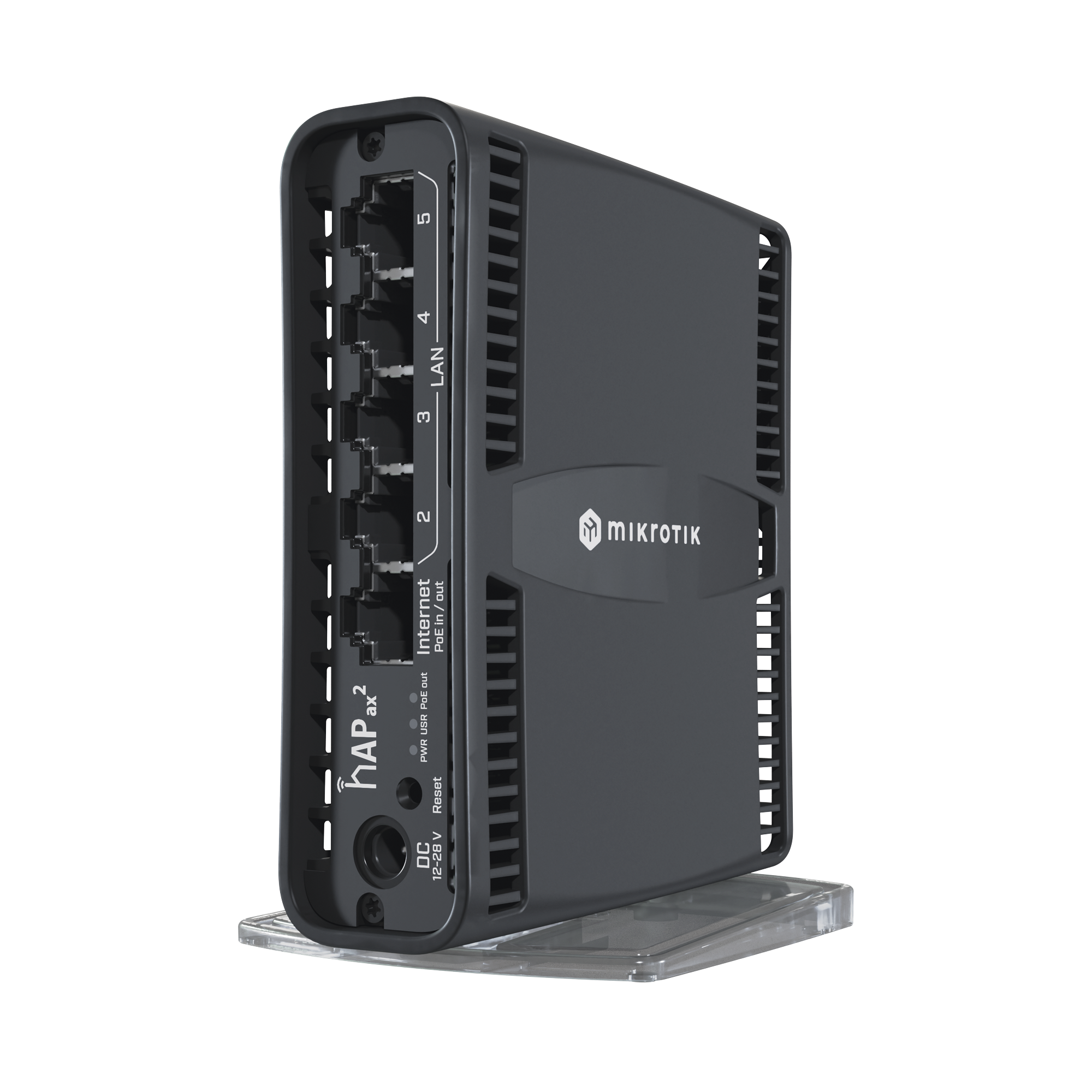 (hAP ax2) Router inalÃ¡mbrico Wi-Fi 6 160mW de Potencia, 5 puertos gigabit, Port 1 PoE in/out