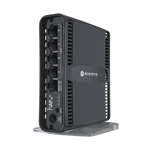 (hAP ax2) Router inalÃ¡mbrico Wi-Fi 6 160mW de Potencia, 5 puertos gigabit, Port 1 PoE in/out