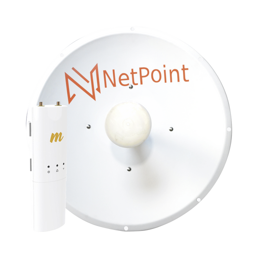 Kit de radio C5C con antena NP1-GEN2 de 30 dBi , Frecuencia (4.9-6.2 GHz), incluye jumper, PoE y cable de alimentaciÃ³n, ideal para distancias de hasta 30km