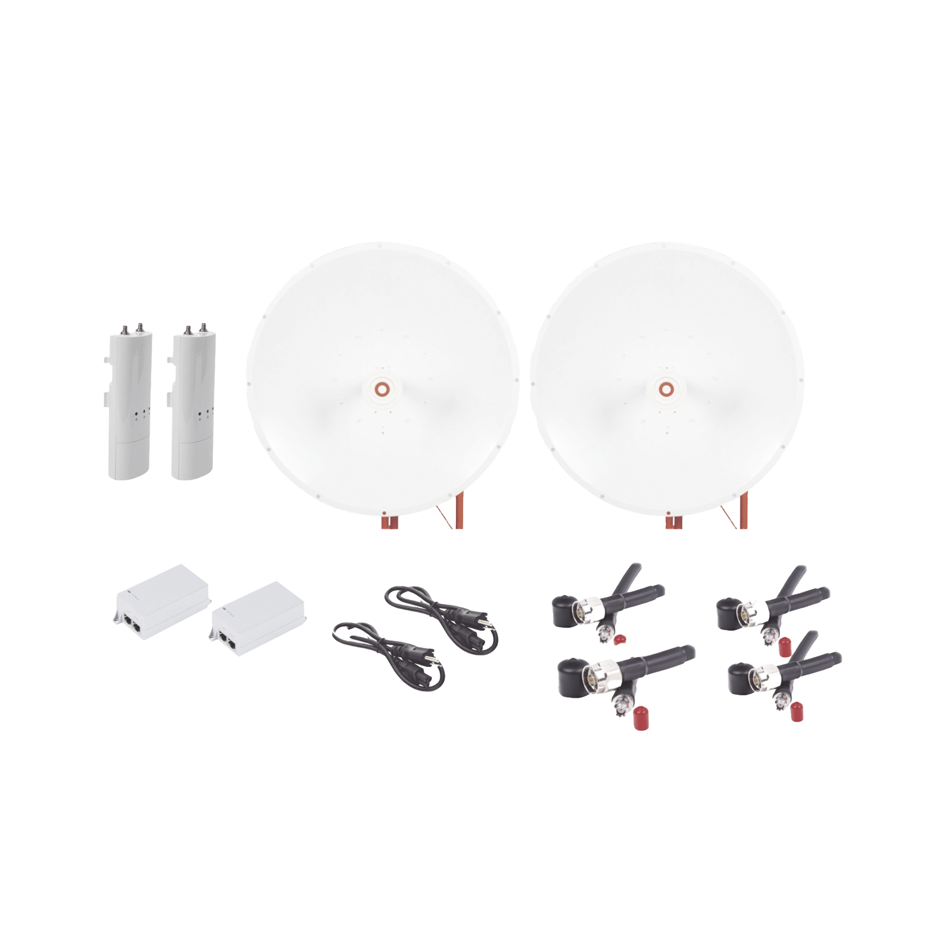 Kit completo de radio C5C con Antena TXP4865D34DP de 34 dBi, Frecuencia (4.9-6.5 GHz), para hasta 65 km, PoE, cable de alimentaciÃ³n y Jumpers Incluidos