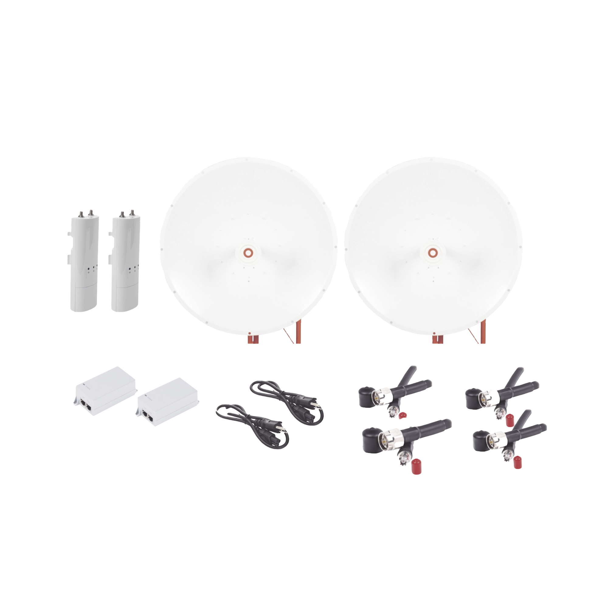 Kit completo de radio C5C con Antena TXP4865D34DP de 34 dBi, Frecuencia (4.9-6.5 GHz), para hasta 65 km, PoE, cable de alimentaciÃ³n y Jumpers Incluidos