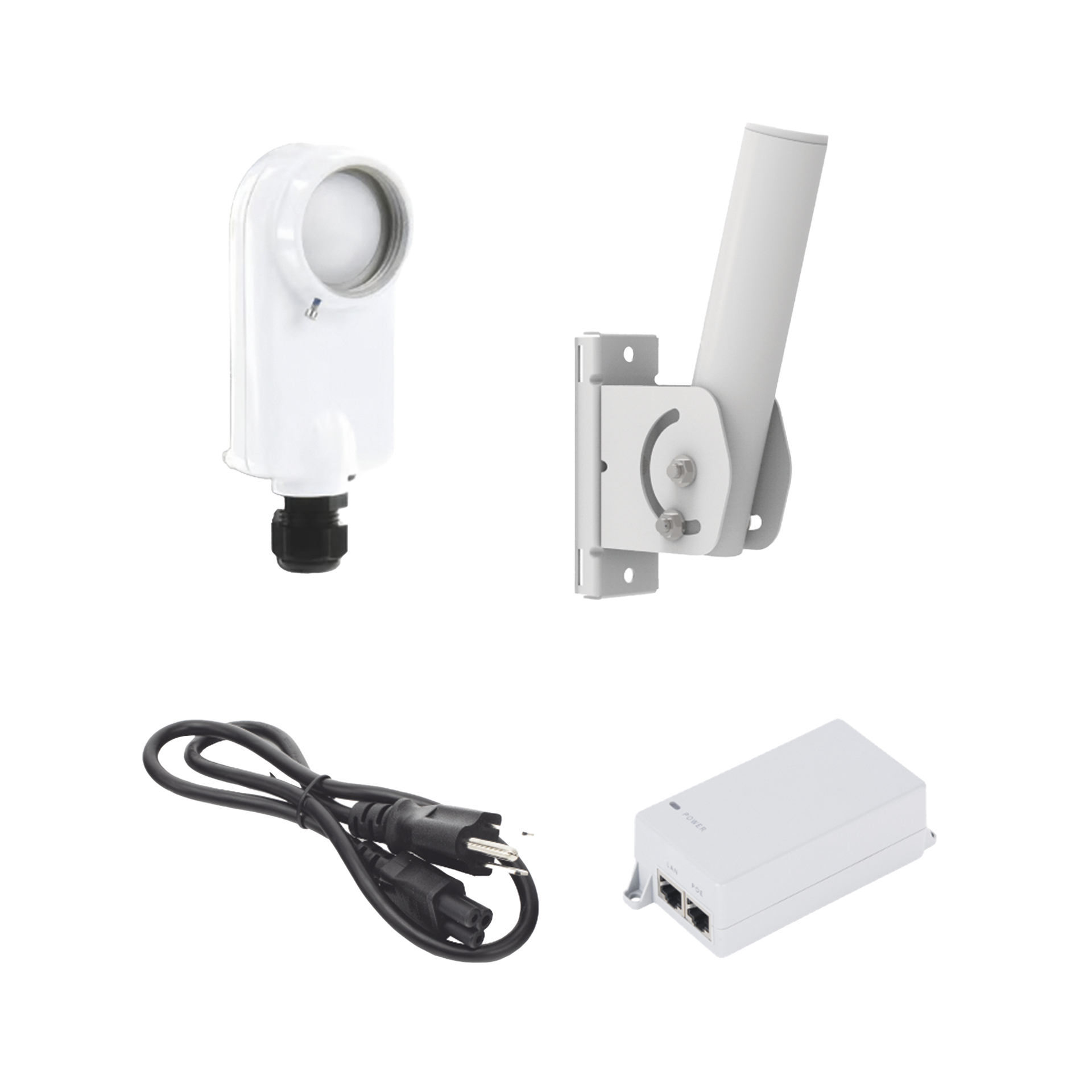 Kit de radio C5X, rango de frecuencia extendida (4.9 a 6.4 GHz),  incluye inyector POE, cable de alimentaciÃ³n y montaje universal para tubo o poste