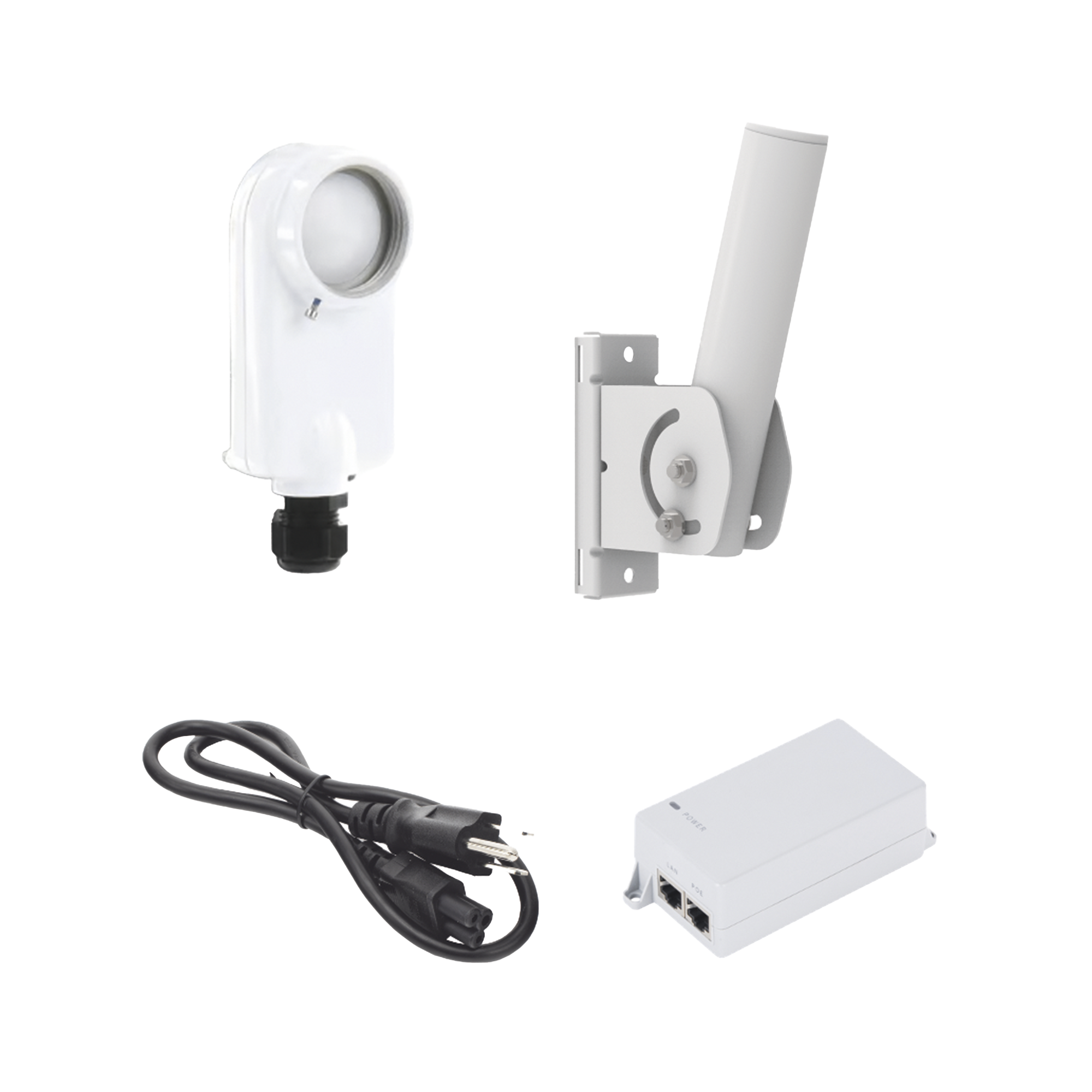 Kit de radio C5X, rango de frecuencia extendida (4.9 a 6.4 GHz),  incluye inyector POE, cable de alimentaciÃ³n y montaje universal para tubo o poste