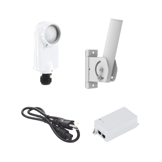 Kit de radio C5X, rango de frecuencia extendida (4.9 a 6.4 GHz),  incluye inyector POE, cable de alimentaciÃ³n y montaje universal para tubo o poste