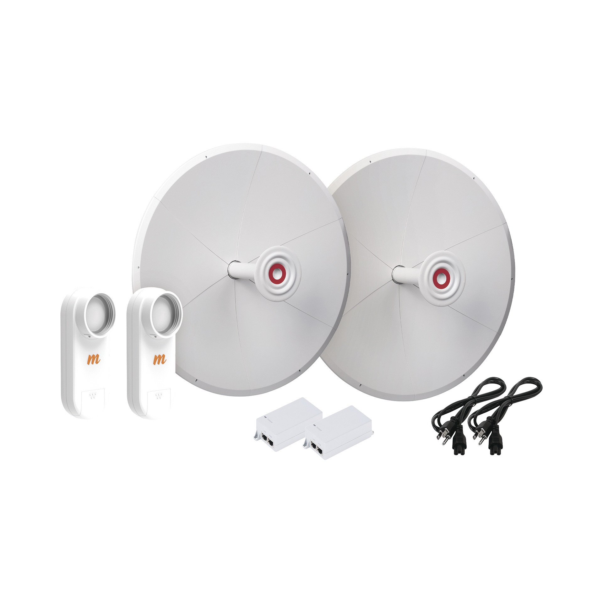 Kit de 2 radios C5X con antenas TXPD30C5X (30 dBi), rango de frecuencia extendida (4.9 a 6.4 GHz), incluye inyector POE y cable de alimentaciÃ³n