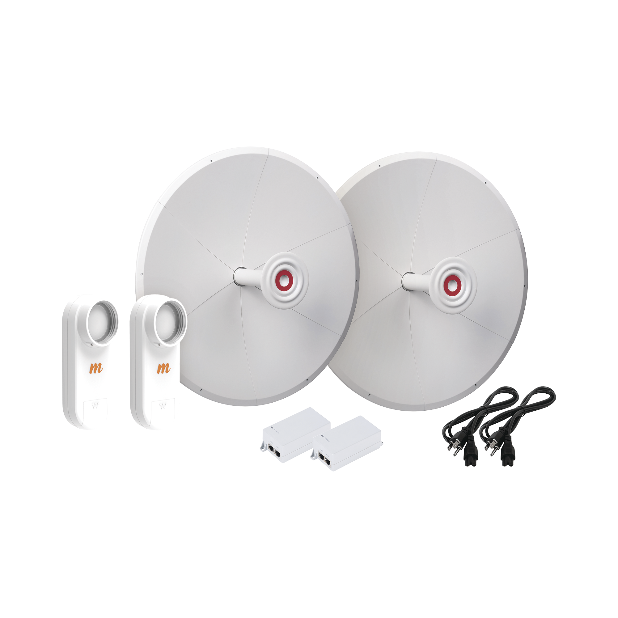 Kit de 2 radios C5X con antenas TXPD30C5X (30 dBi), rango de frecuencia extendida (4.9 a 6.4 GHz), incluye inyector POE y cable de alimentaciÃ³n