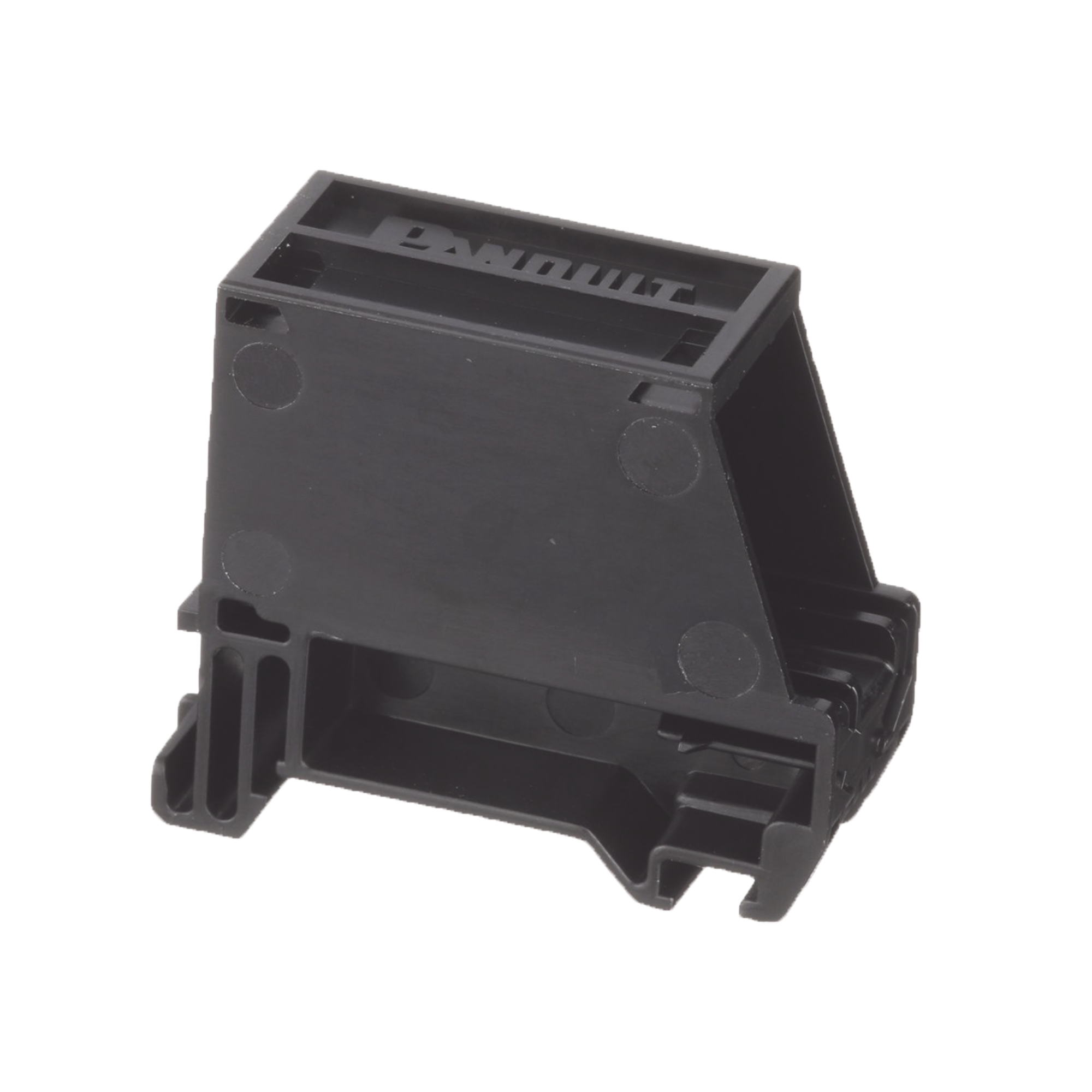 Adaptador de 1 Puerto, Para Conectores Tipo Mini-Com, Blindado, Montaje en Riel Din EstÃ¡ndar de 35mm, Color Negro