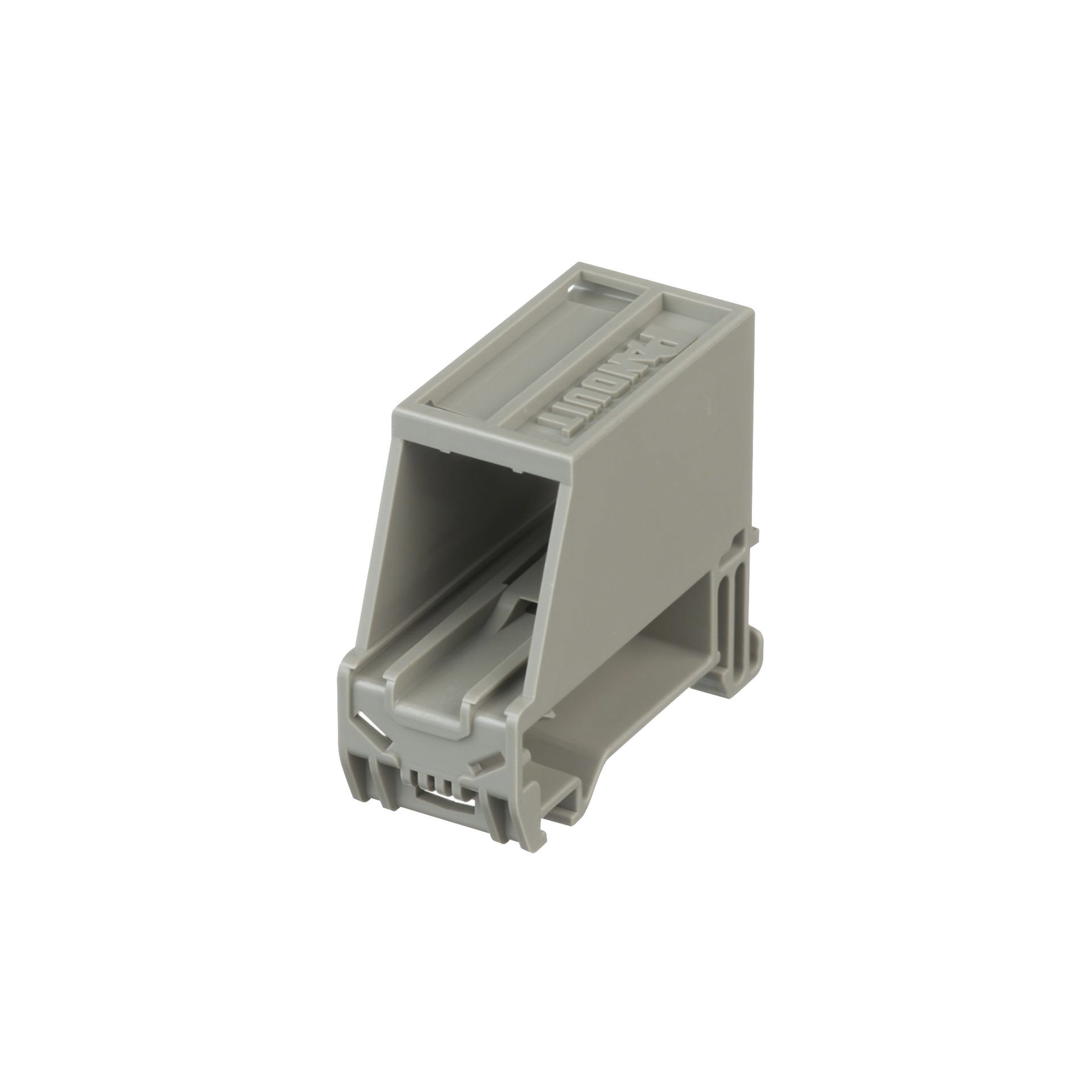 Adaptador de 1 Puerto, Para Conectores Tipo Mini-Com, Blindado, Montaje en Riel Din EstÃ¡ndar de 35mm, Color Gris Internacional