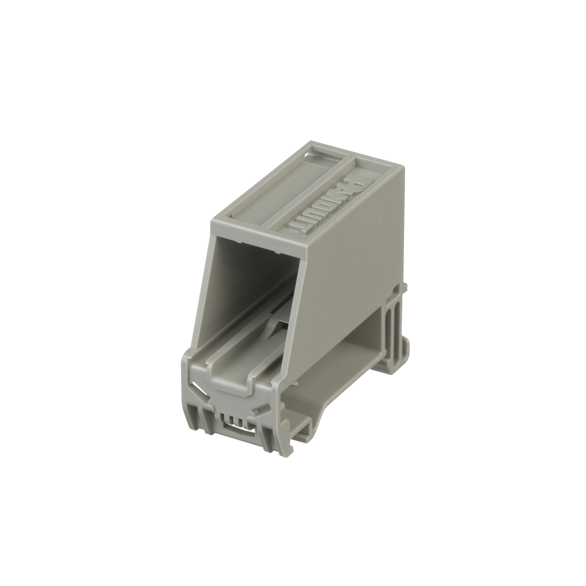 Adaptador de 1 Puerto, Para Conectores Tipo Mini-Com, Blindado, Montaje en Riel Din EstÃ¡ndar de 35mm, Color Gris Internacional