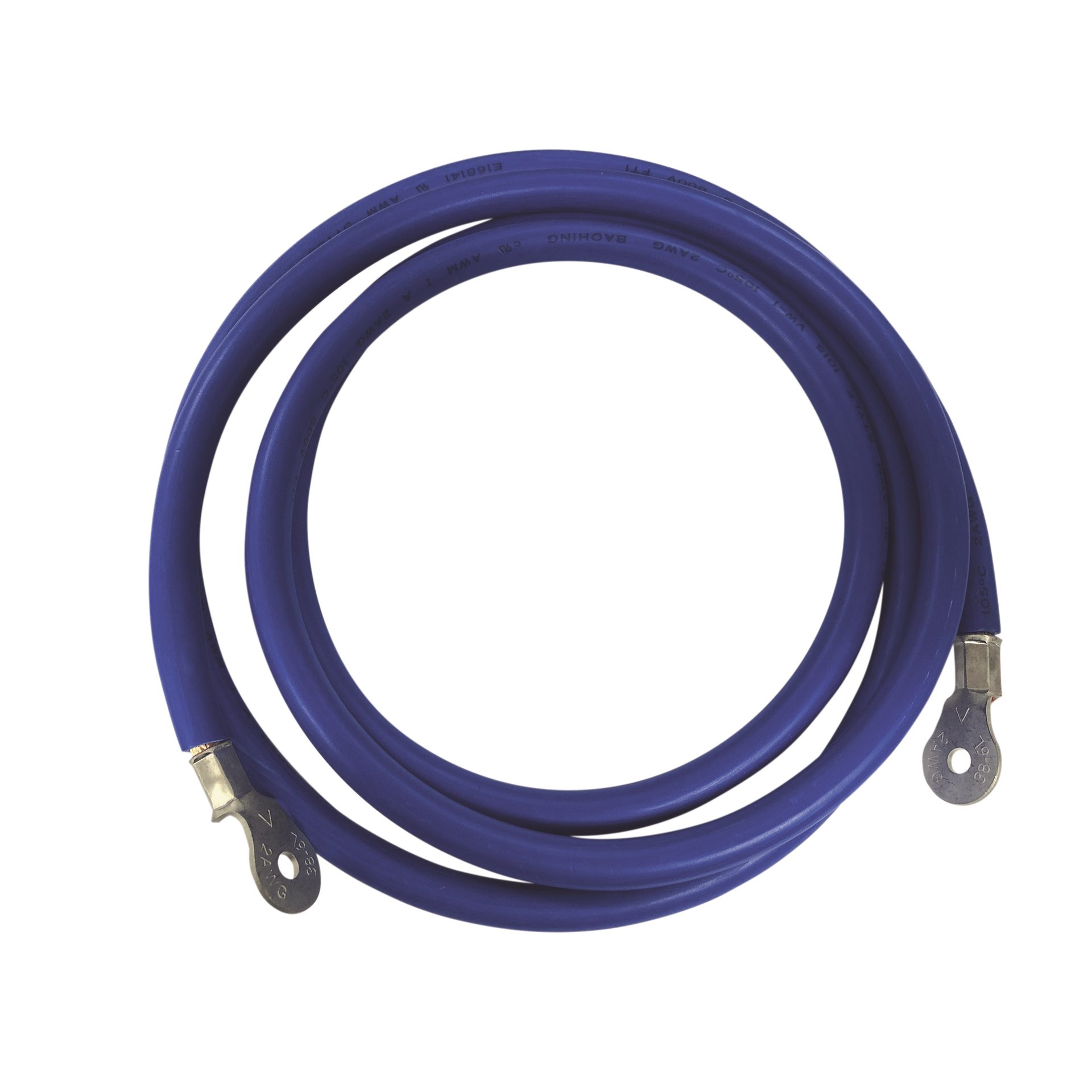 Cable para BaterÃ­as,  2.2 m Azul Calibre 2 AWG con Terminales de Ojo en Ambos Extremos