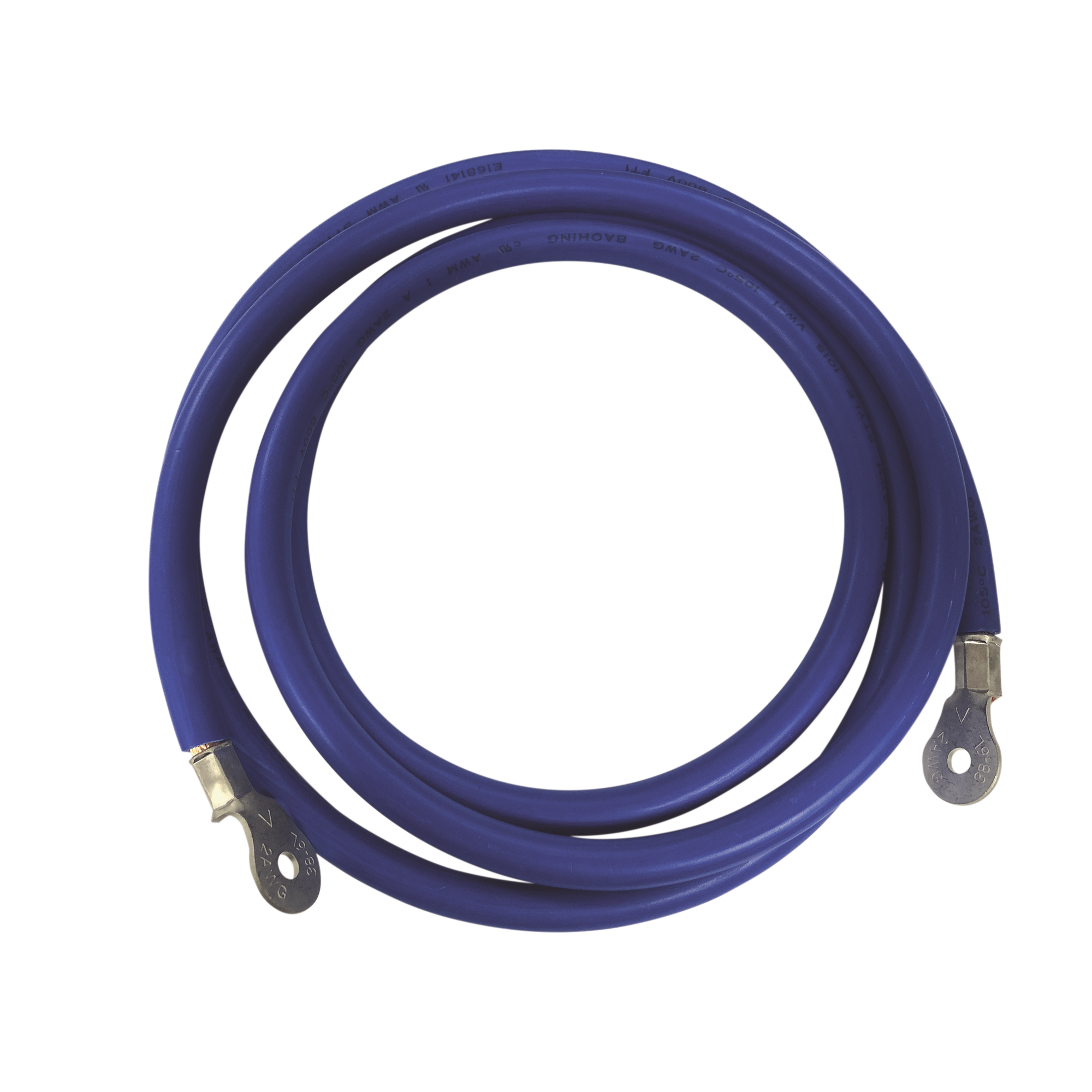 Cable para BaterÃ­as,  2.2 m Azul Calibre 2 AWG con Terminales de Ojo en Ambos Extremos