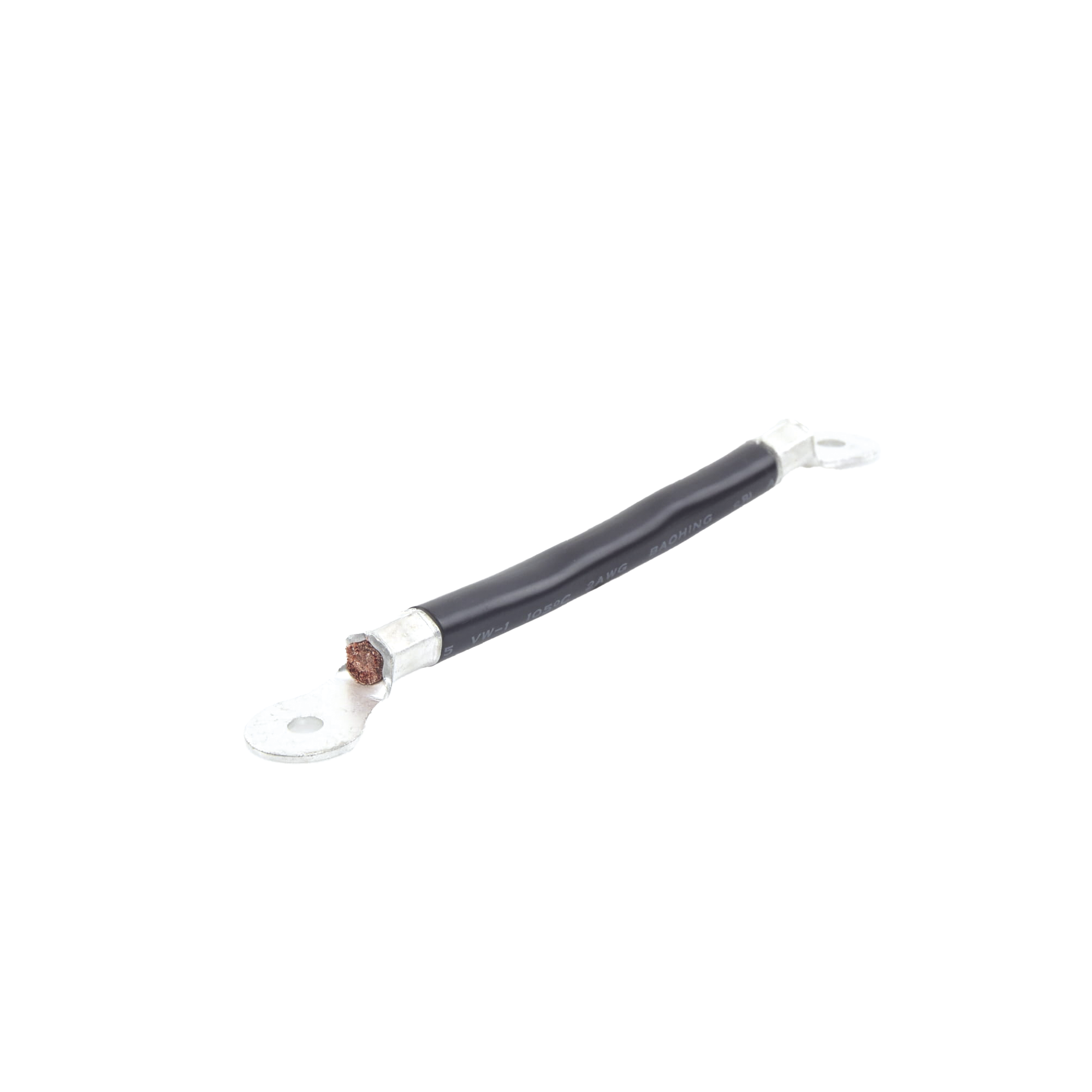 Cable para BaterÃ­as, 0.2m, Negro, Calibre 2 AWG con Terminales de Ojo en Ambos Extremos