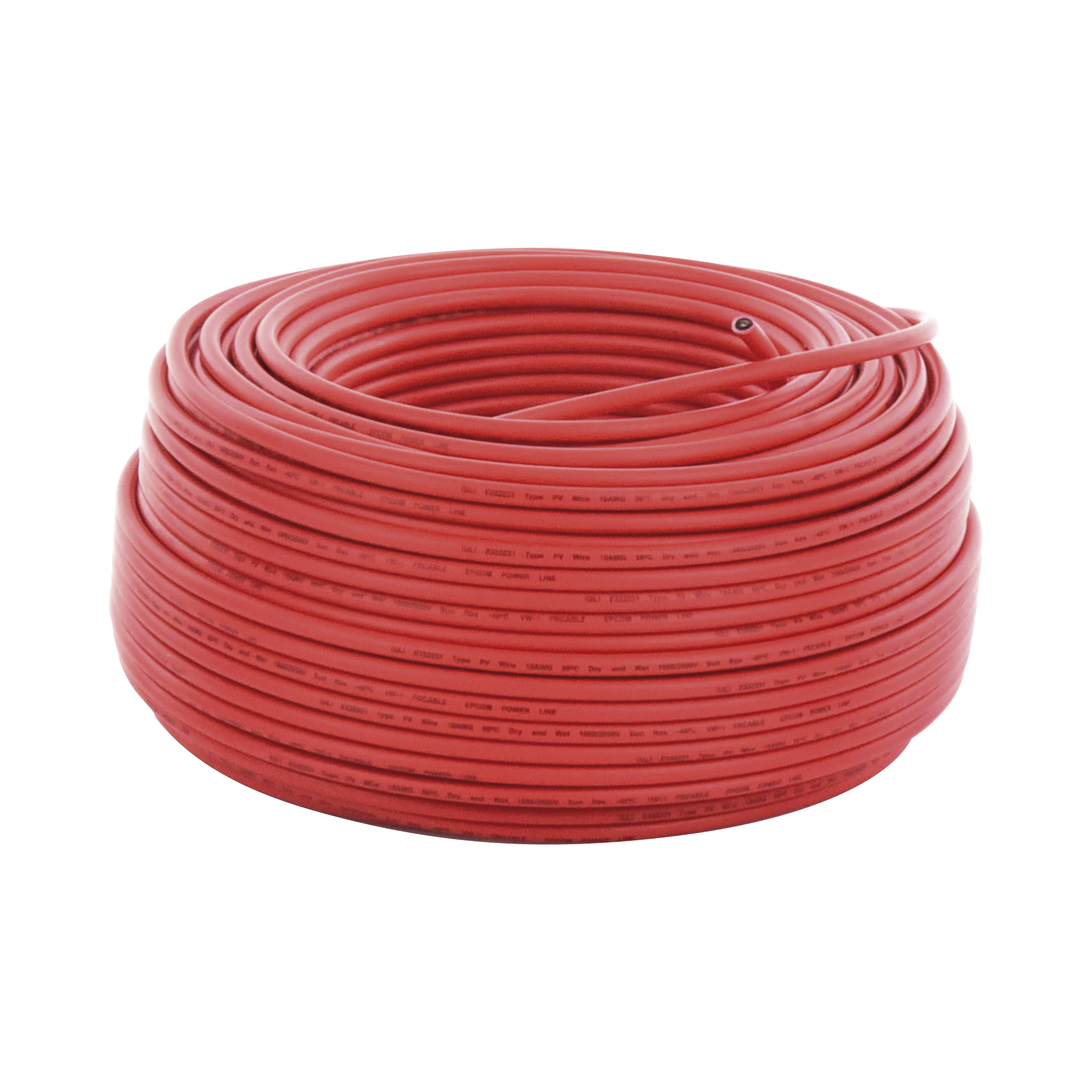 Cable Fotovoltaico Rojo / 6mmÂ² (10AWG) / Material COBRE / 2000V / Rollo de 100 m