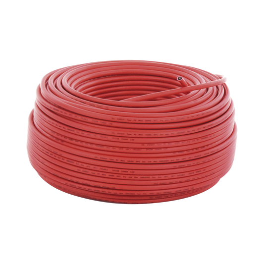 Cable Fotovoltaico Rojo / 6mmÂ² (10AWG) / Material COBRE / 2000V / Rollo de 100 m