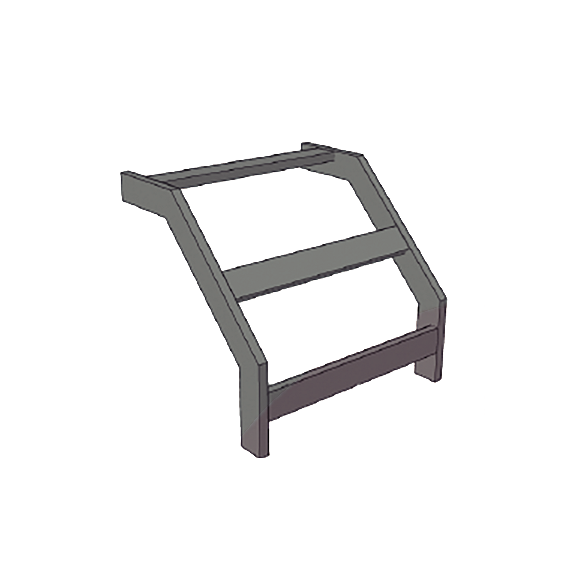 (CHCVET1X12EPK) CURVA VERTICAL EXTERIOR TUBULAR 1.5 DE PERALTE X 12 ANCHO PINTURA EPOX COLOR NEGRO, INCLUYE COPLe y tornilleria