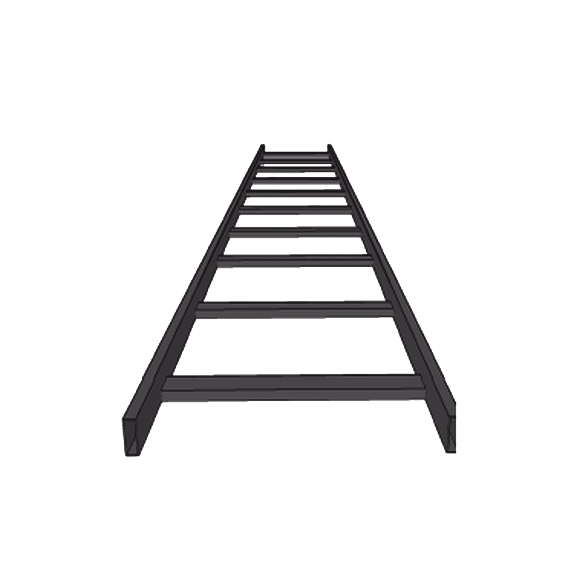 (CHET1X12EPK) ESCALERA TUBULAR 1.5 DE PERALTE X 12 ANCHO X 3m LARGO PINT EPOX COLOR NEGRO, INCLUYE COPLE y TORNILLERIa