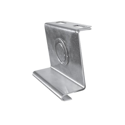 Placa salida a tubo automÃ¡tica con chequeador 1/2 y 3/4 de 66 mm, con acabado Electro Zinc