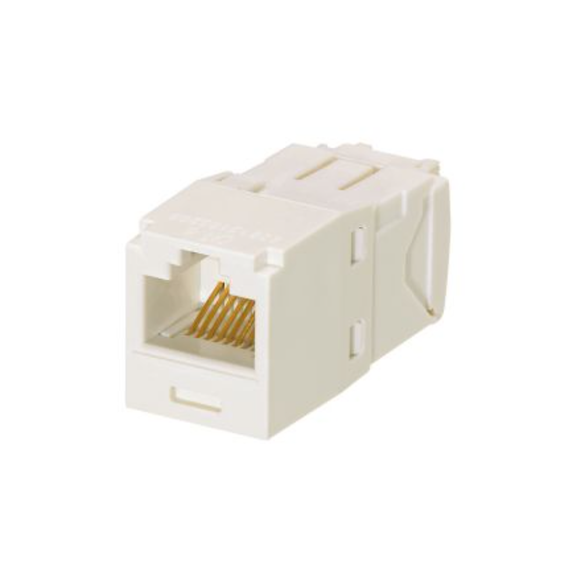 Conector Jack RJ45 Estilo TG, Mini-Com, CategorÃ­a 6, de 8 posiciones y 8 cables, Color Blanco Ãrtico